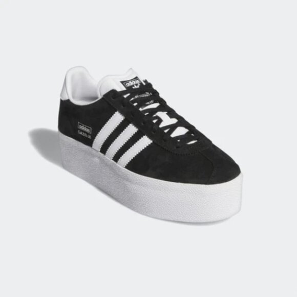 ADIDAS WOMEN'S Gazelle Up BLACK/WHITE SNEAKERS Sz-US 7 - Picture 5 of 12